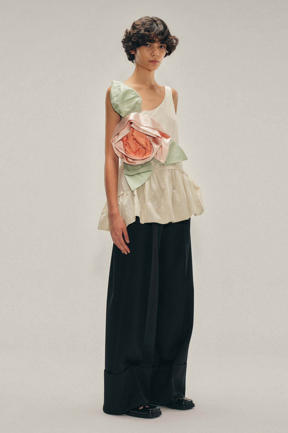 SIMONE ROCHA WIDE LEG DAISY TROUSERS