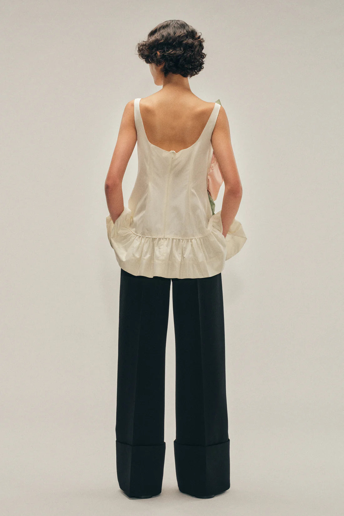 SIMONE ROCHA WIDE LEG DAISY TROUSERS