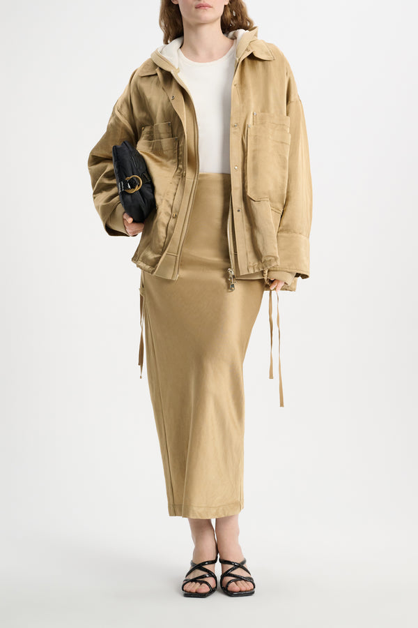 DOROTHEE SCHUMACHER SLOUCHY COOLNESS JACKET IN CAMEL