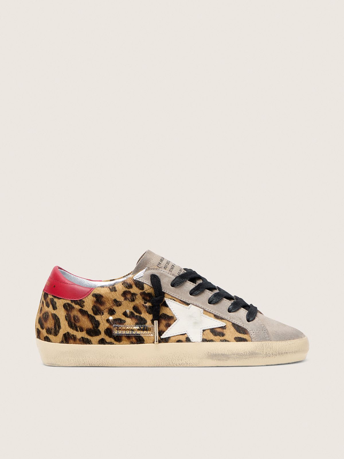 GOLDEN GOOSE SUPER STAR LEOPARD RED WHITE STAR