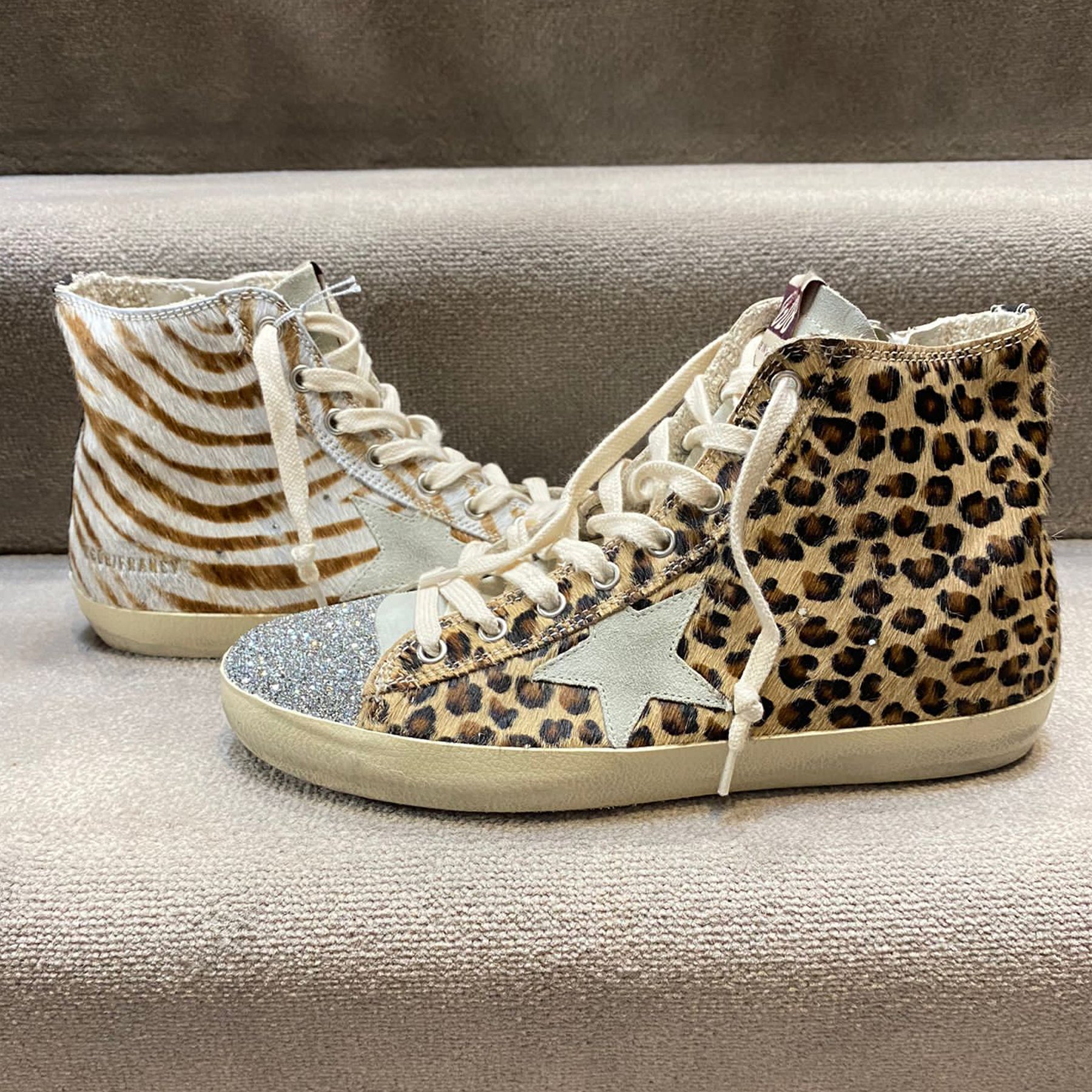 Golden goose francy sales leopard sneaker