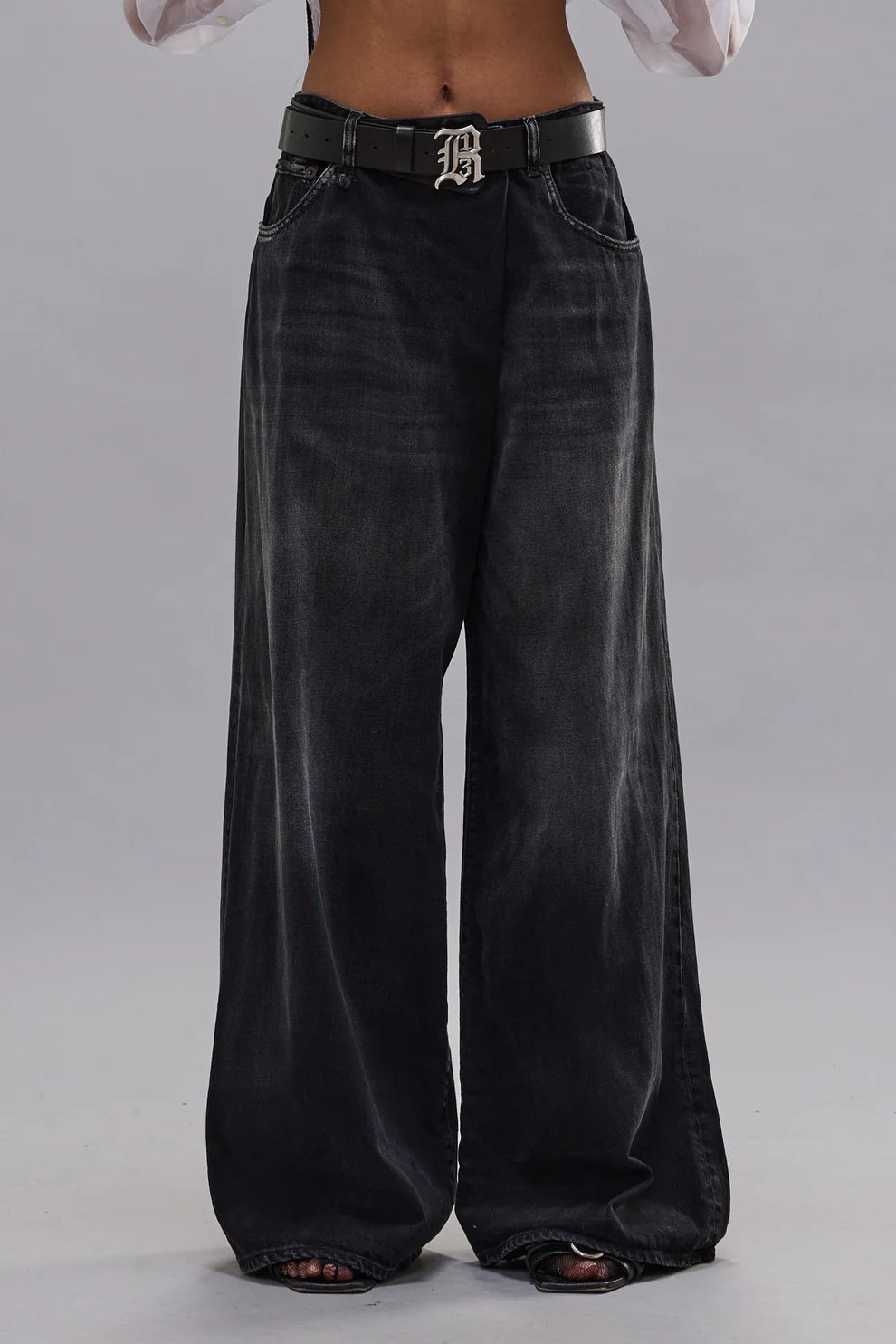 R13 NICO WRAP JEAN ESSEX BLACK