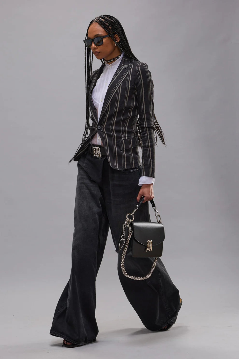 R13 NICO WRAP JEAN ESSEX BLACK