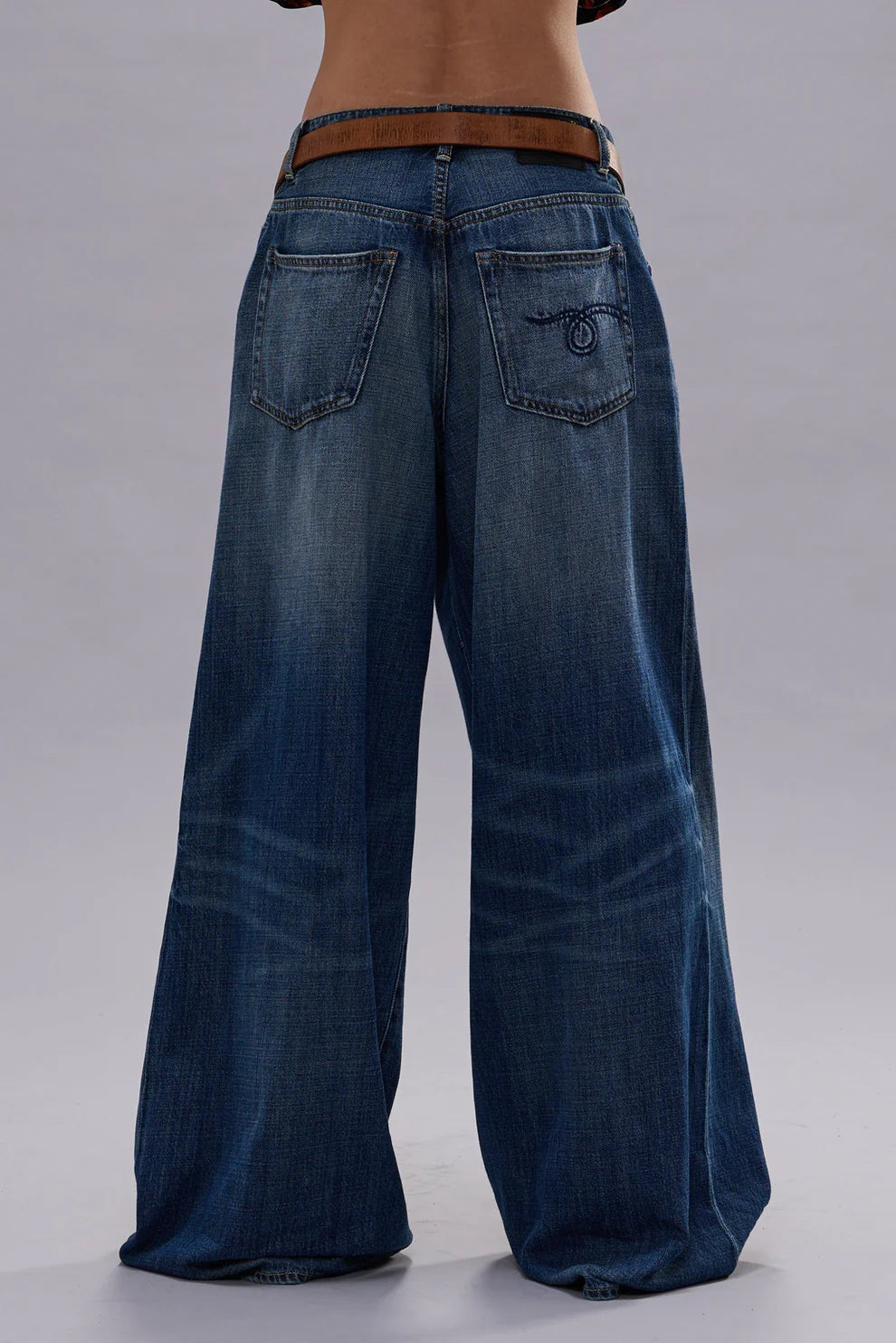 R13 NICO WRAP JEANS RAINEBLUE