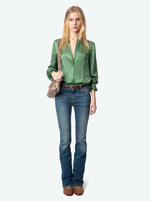 ZADIG & VOLTAIRE THELY SATIN BLOUSE