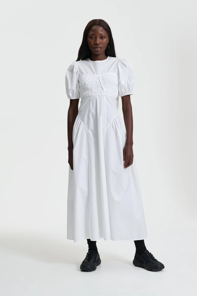 CECILIE BAHNSEN CLEMENTINE WHITE DRESS