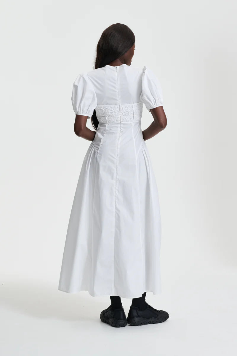 CECILIE BAHNSEN CLEMENTINE WHITE DRESS