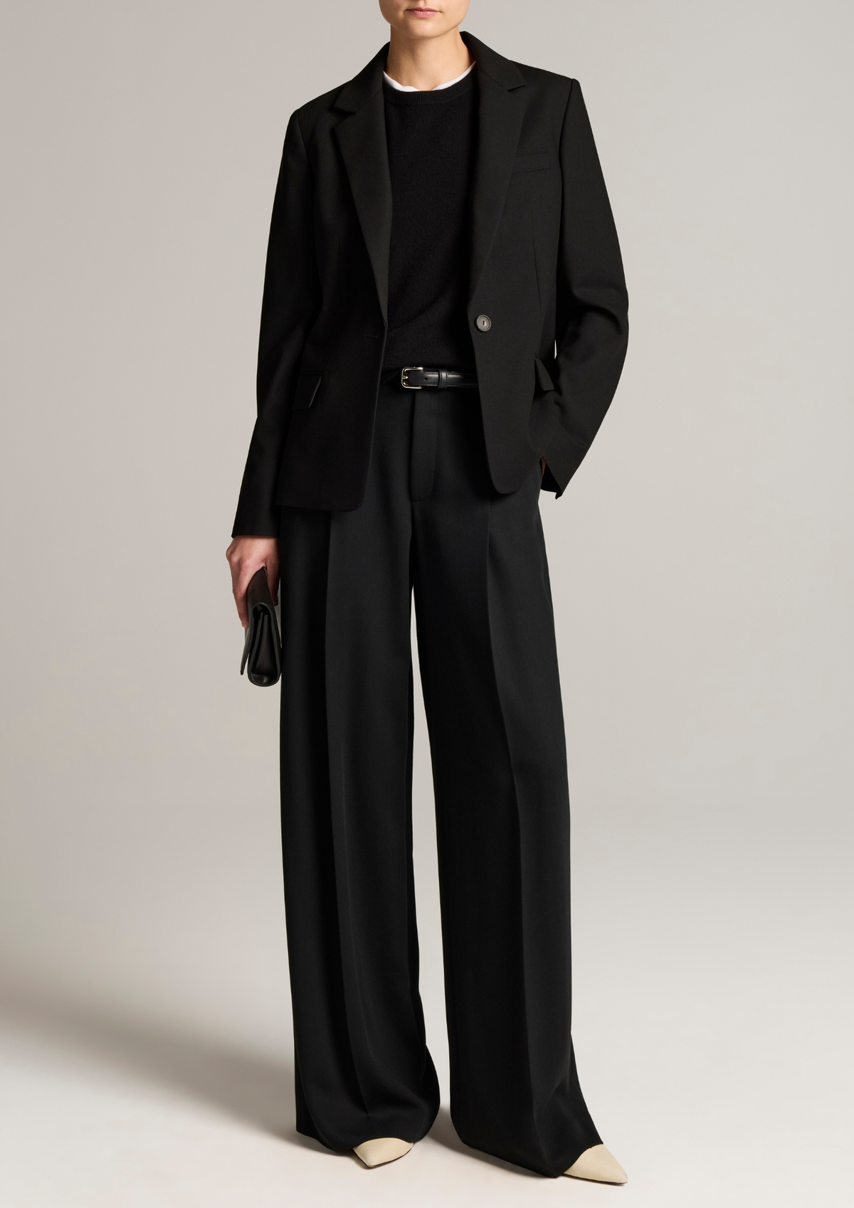 VINCE BLACK WOOL BLAZER