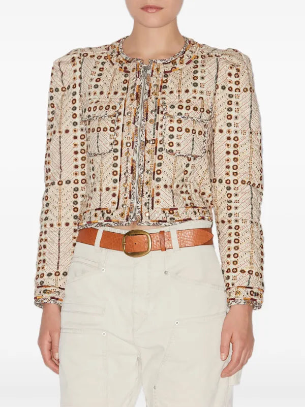 ISABEL MARANT ETOILE CHRISTY JACKET - ECRU