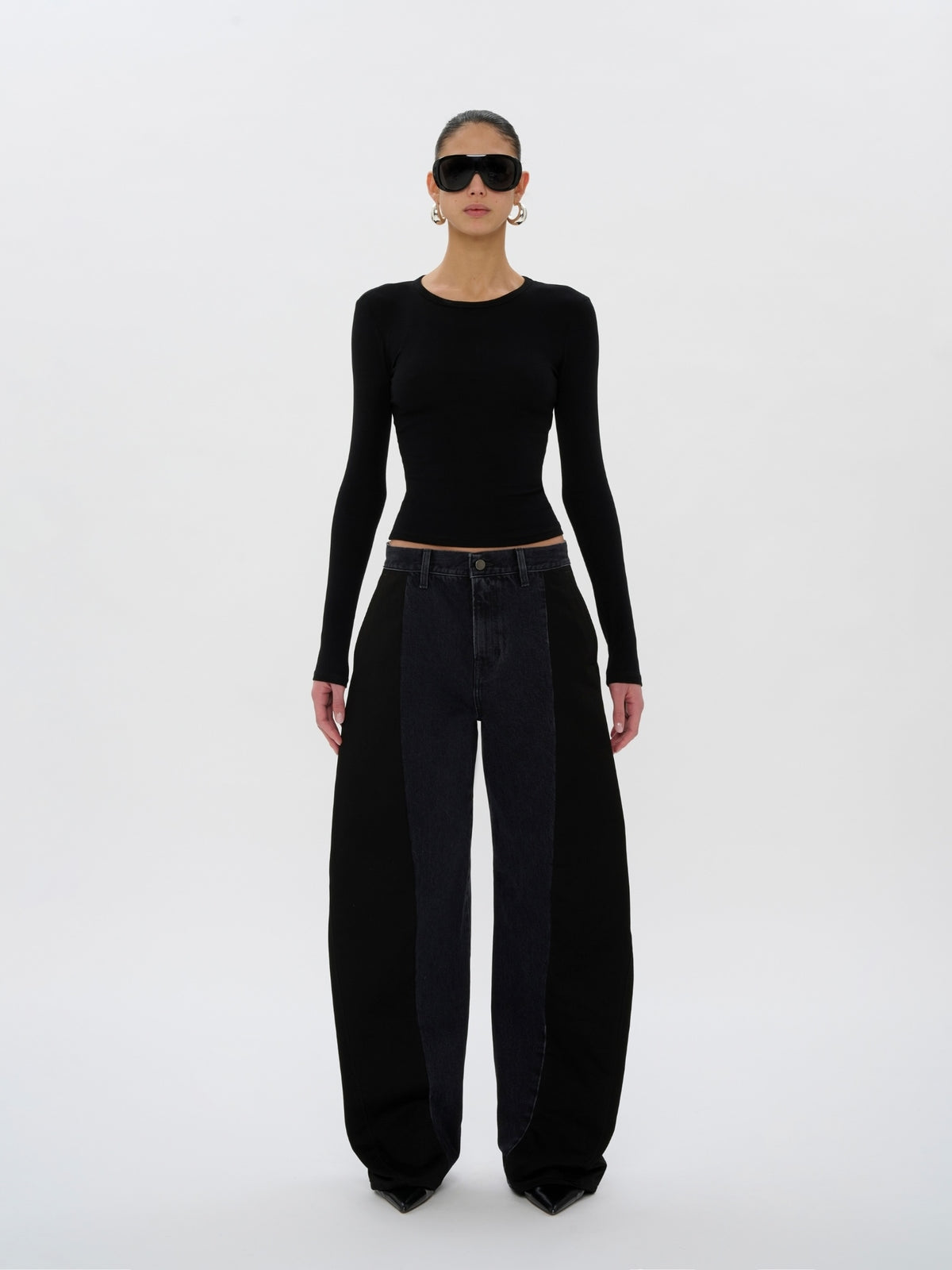 HAIKURE CLYDE SHORT LENGTH USED BLACK JEANS
