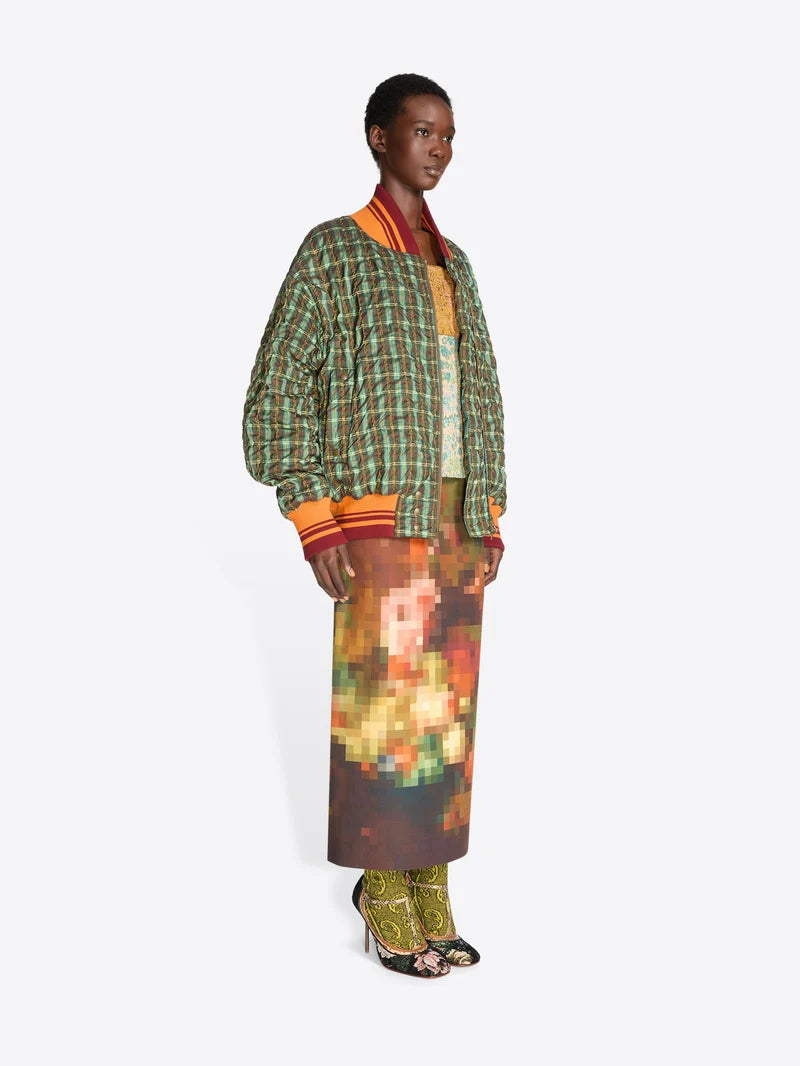 DRIES VAN NOTEN VALDI SEERSUCKER BOMBER JAKCET