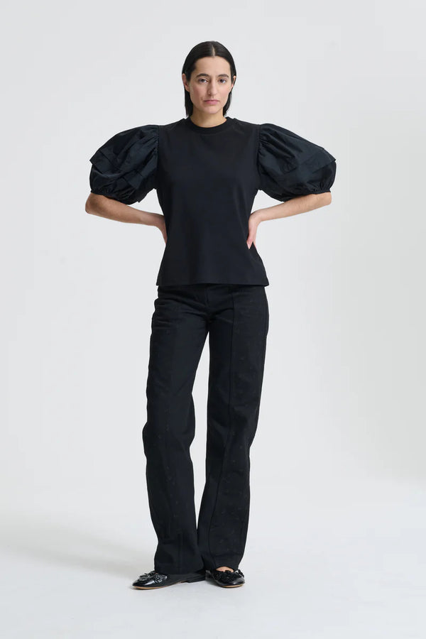 CECILIE BAHNSEN BEN T-SHIRT BLACK