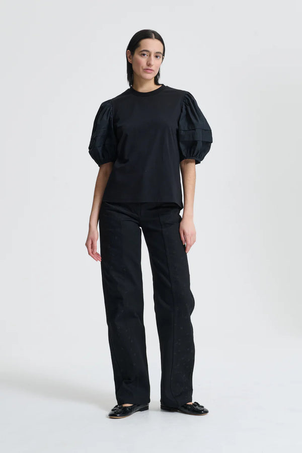 CECILIE BAHNSEN BEN T-SHIRT BLACK