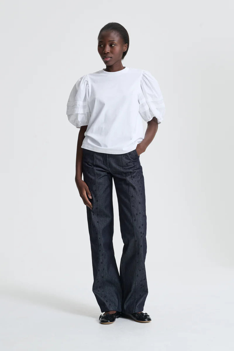 CECILIE BAHNSEN BEN T-SHIRT WHITE