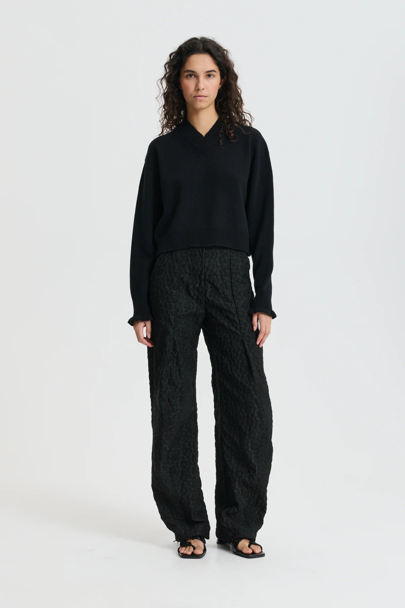 CECILIE BAHNSEN DRUSILLA MERINO KNIT SWEATER