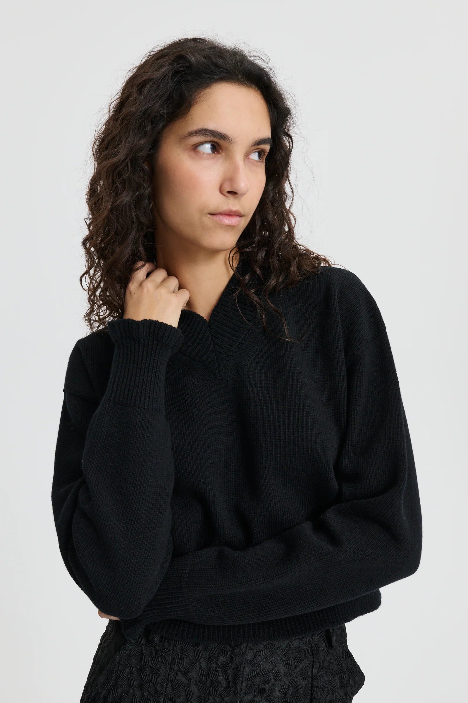 CECILIE BAHNSEN DRUSILLA MERINO KNIT SWEATER