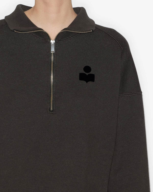 ISABEL MARANT FADED BLACK ROSS SWEATSHIRT