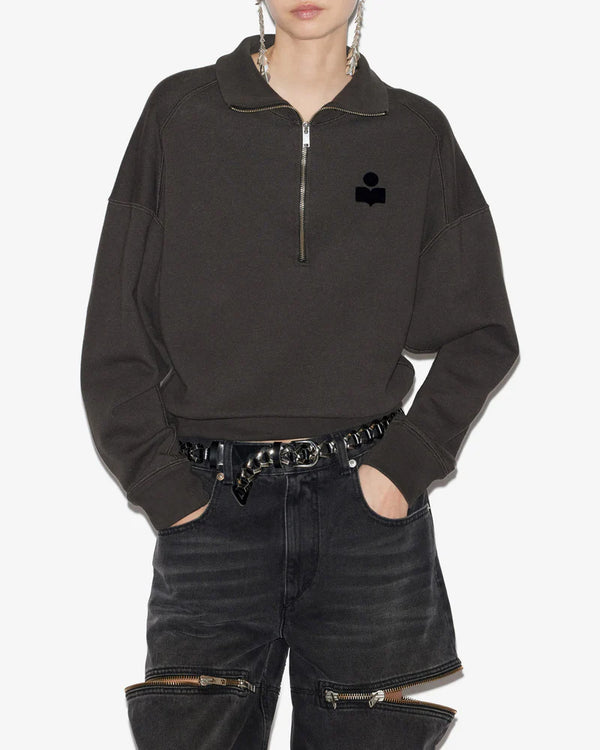 ISABEL MARANT FADED BLACK ROSS SWEATSHIRT