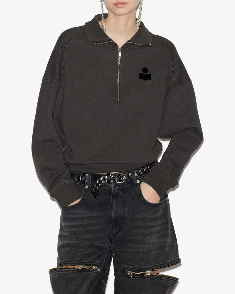 ISABEL MARANT FADED BLACK ROSS SWEATSHIRT