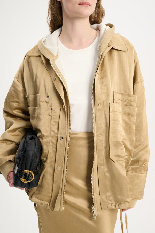 DOROTHEE SCHUMACHER SLOUCHY COOLNESS JACKET IN CAMEL