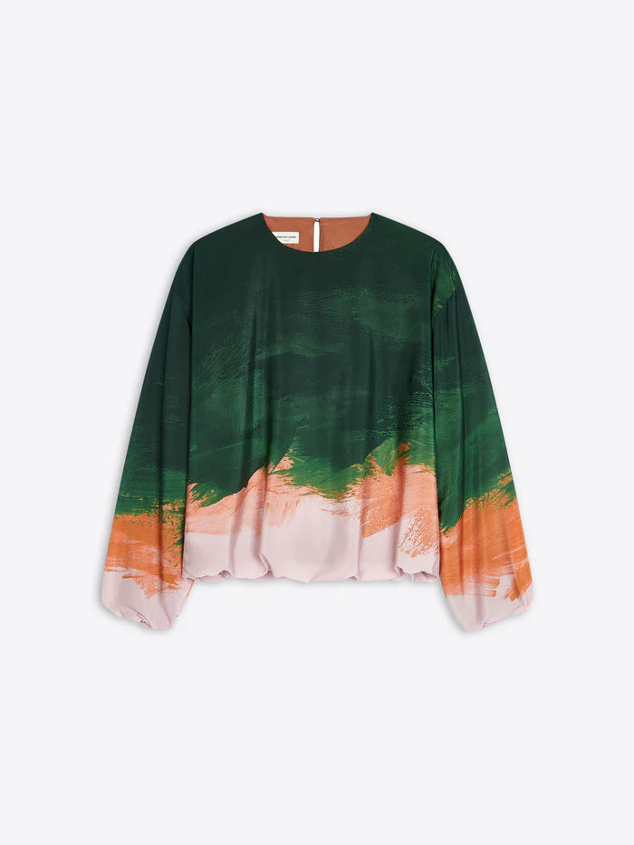 DRIES VAN NOTEN SILK COCOON TOP