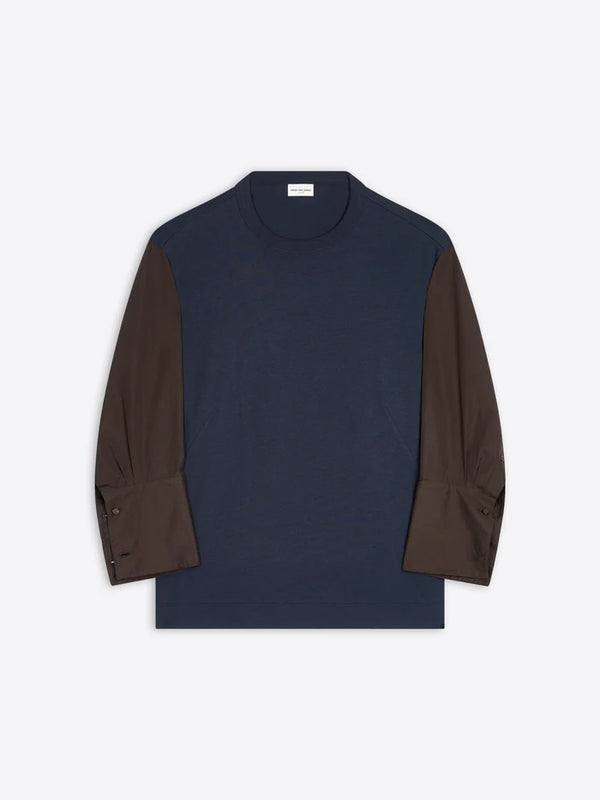 DRIES VAN NOTEN CONTRAST SLEEVE TOP