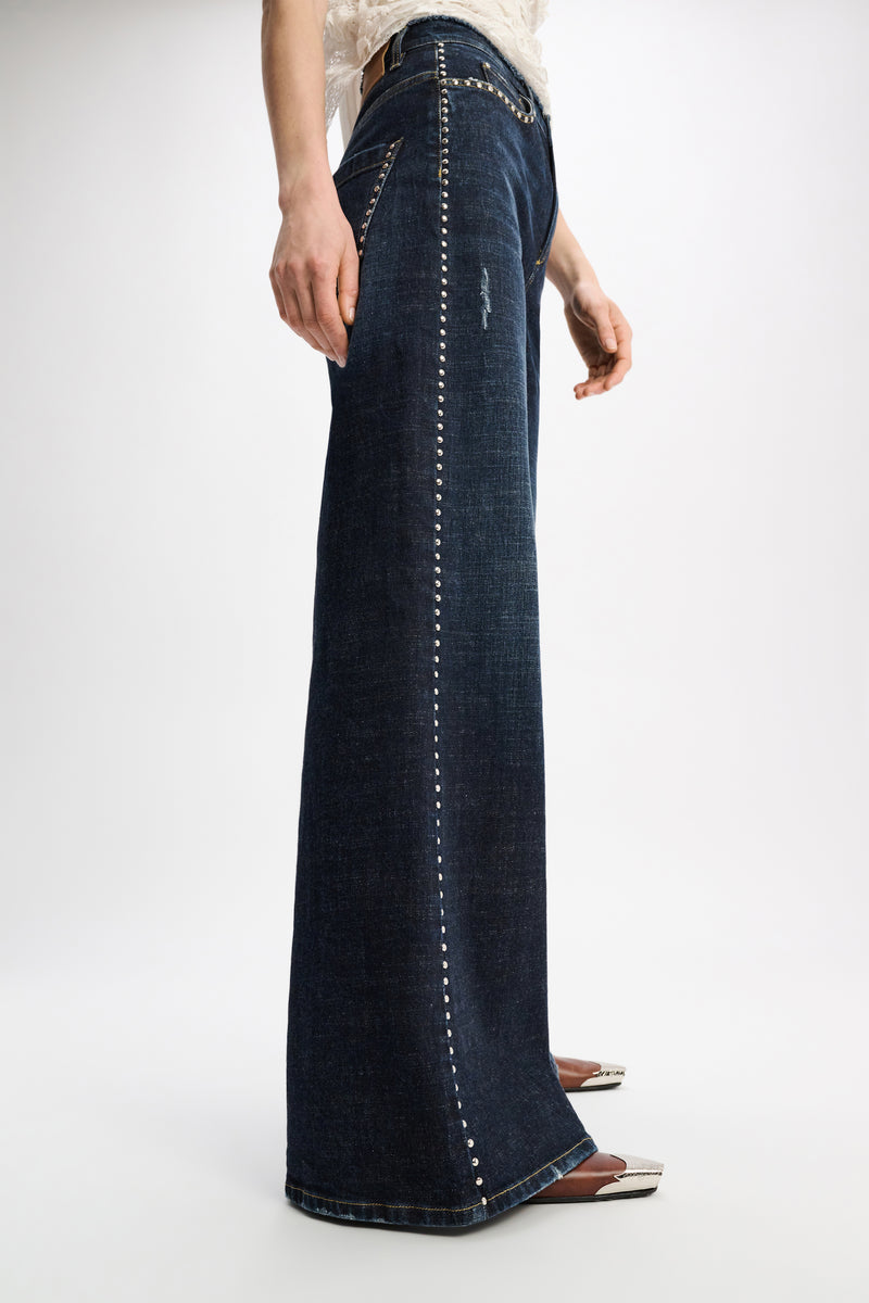 DOROTHEE SCHUMACHER DARK BLUE STUD JEANS