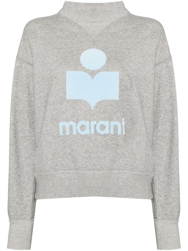 ISABEL MARANT GREY & ICE BLUE MOBY SWEATSHIRT