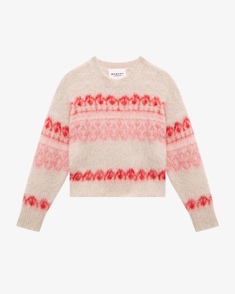 ISABEL MARANT ETOILE DULLY RASPBERRY PULLOVER