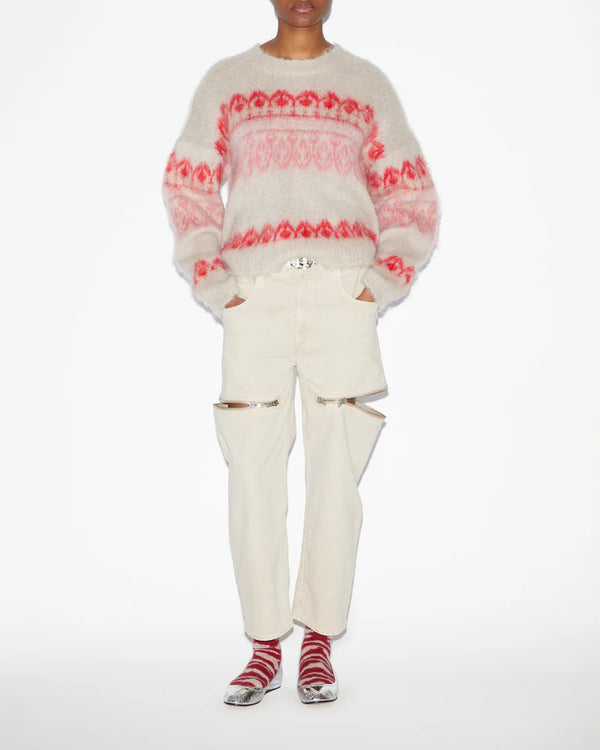 ISABEL MARANT ETOILE DULLY RASPBERRY PULLOVER