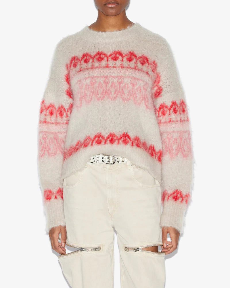 ISABEL MARANT ETOILE DULLY RASPBERRY PULLOVER