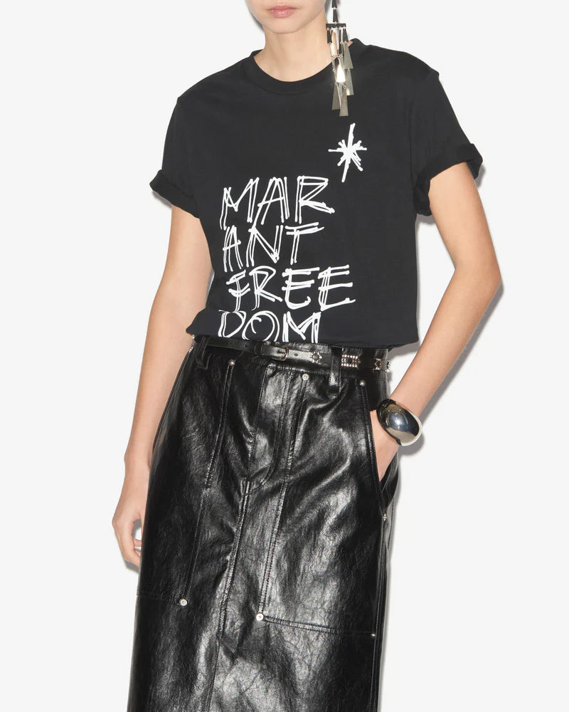 ISABEL MARANT ETOILE ZOELINE BLACK T-SHIRT