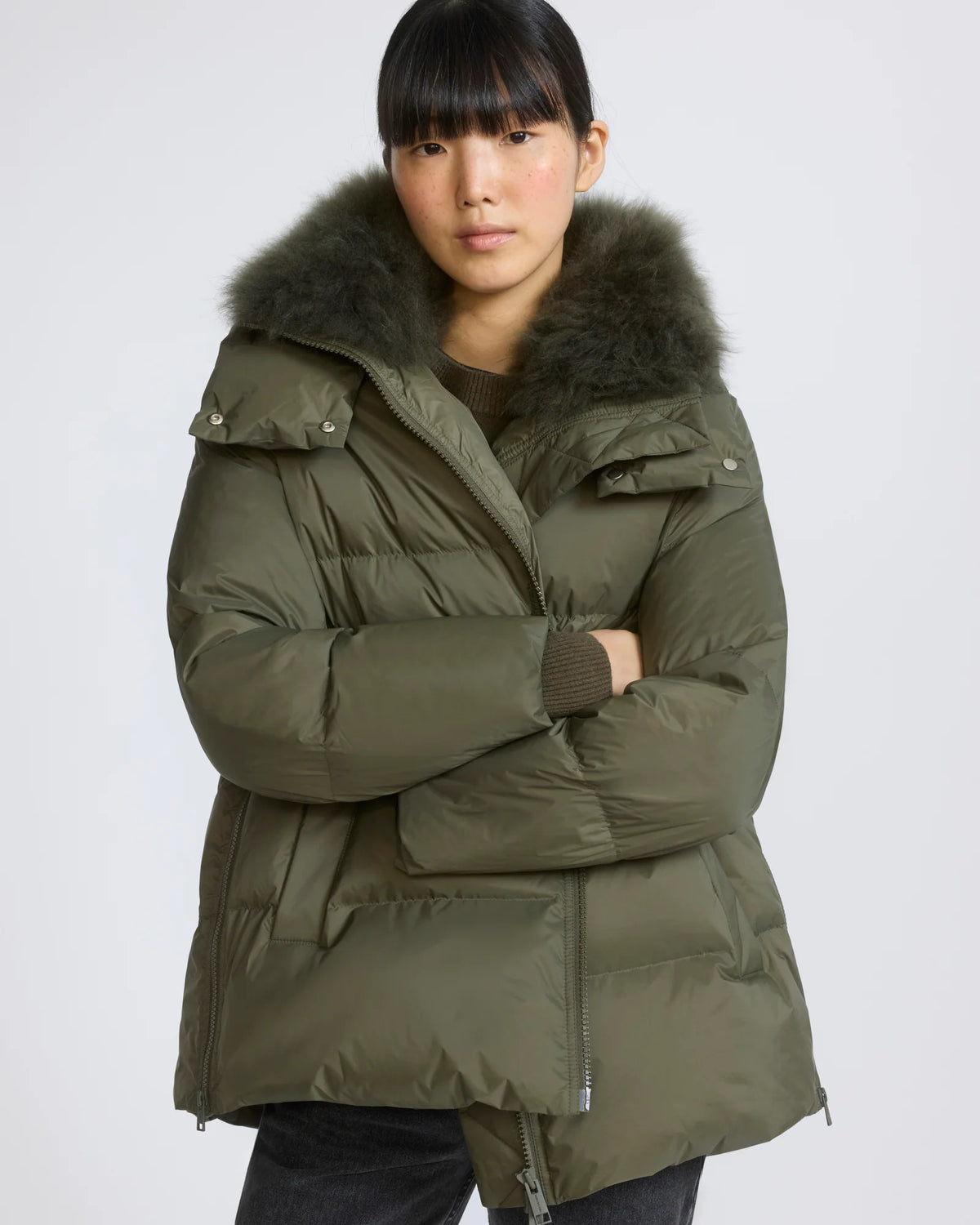 YVES SALOMON DOWN COAT HERBAL TEA