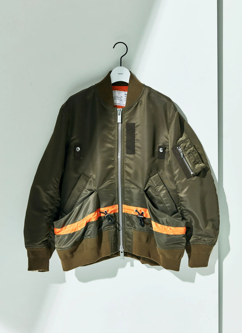 SACAI NYLON TWILL BLOUSON BOMBER JACKET