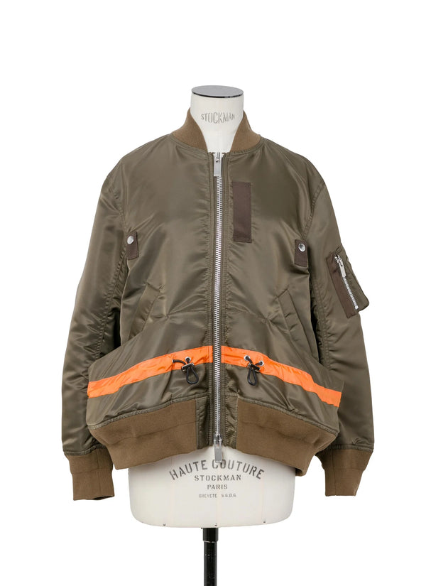 SACAI NYLON TWILL BLOUSON BOMBER JACKET