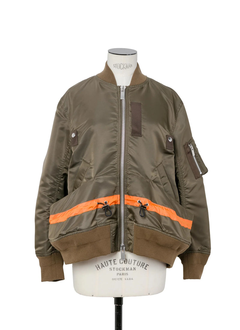 SACAI NYLON TWILL BLOUSON BOMBER JACKET