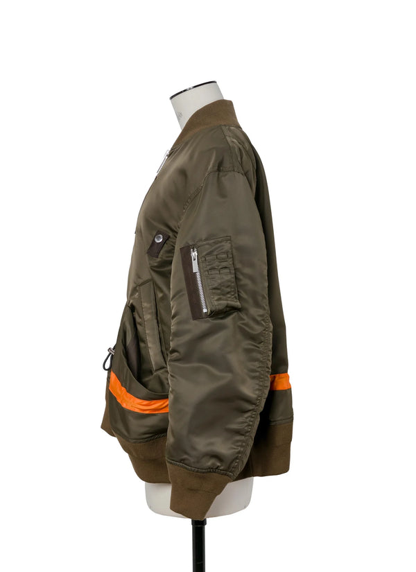 SACAI NYLON TWILL BLOUSON BOMBER JACKET