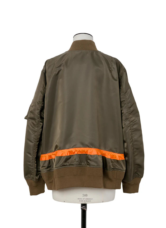 SACAI NYLON TWILL BLOUSON BOMBER JACKET