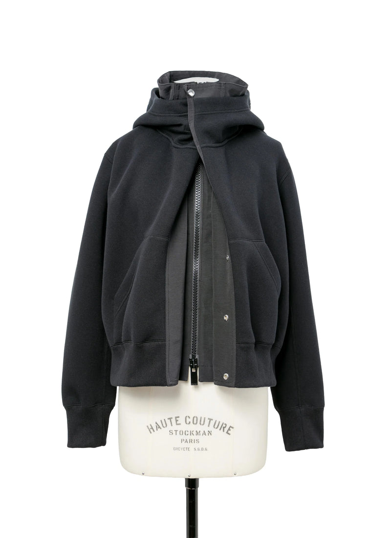 SACAI SPONGE X GROSGRAIN HOODIE