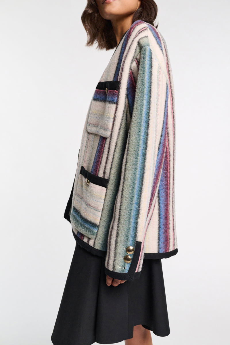 DOROTHEE SCHUMACHER STRIPED JACKET IN MULTICOLOUR