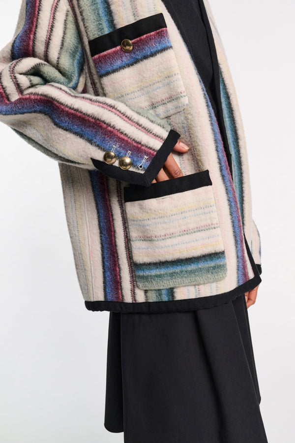 DOROTHEE SCHUMACHER STRIPED JACKET IN MULTICOLOUR