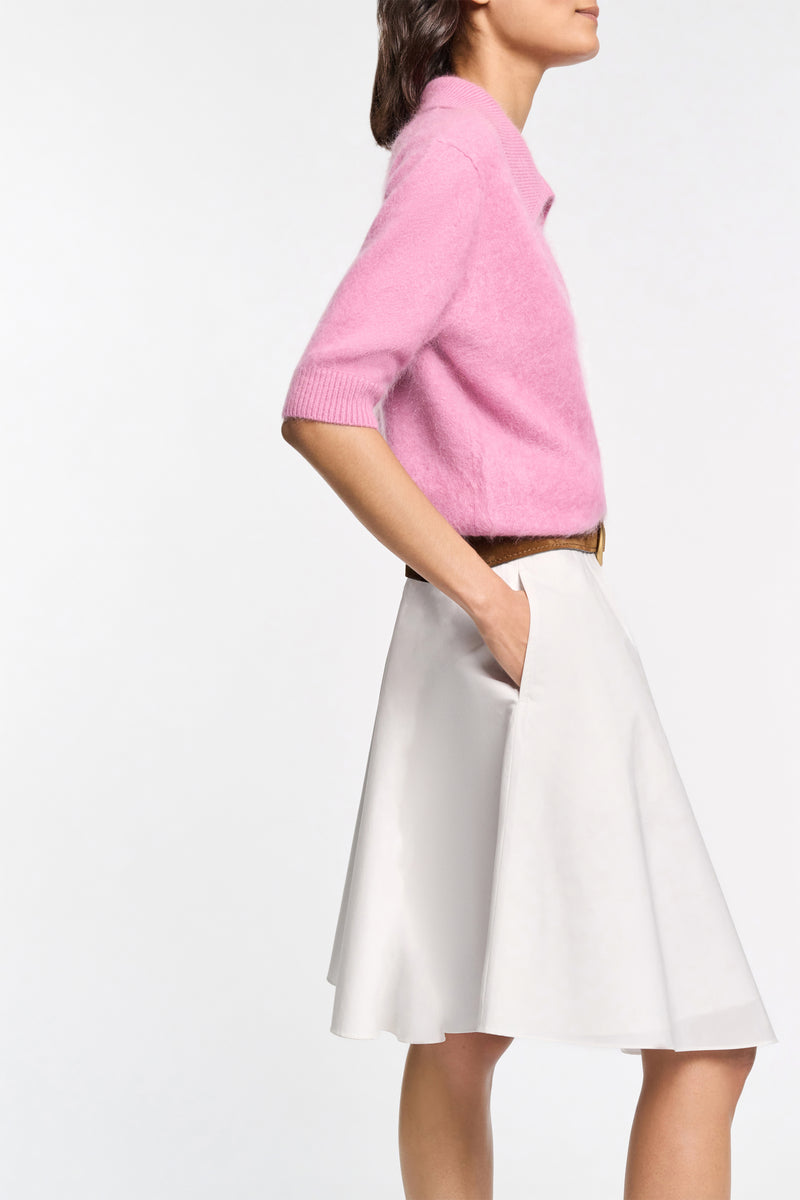 DOROTHEE SCHUMACHER POPLIN POWER SKIRT IN WHITE