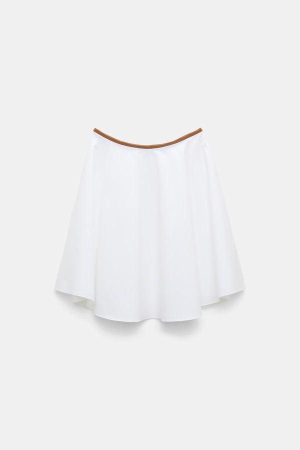 DOROTHEE SCHUMACHER POPLIN POWER SKIRT IN WHITE