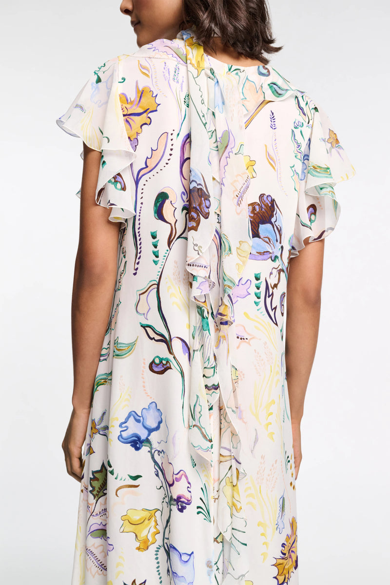 DOROTHEE SCHUMACHER FLORAL & CREAM TWIST DRESS