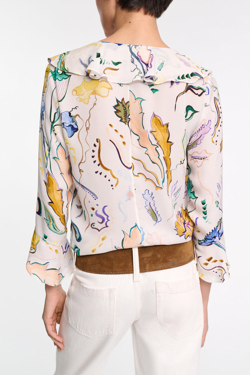 DOROTHEE SCHUMACHER FLORAL TWIST BLOUSE