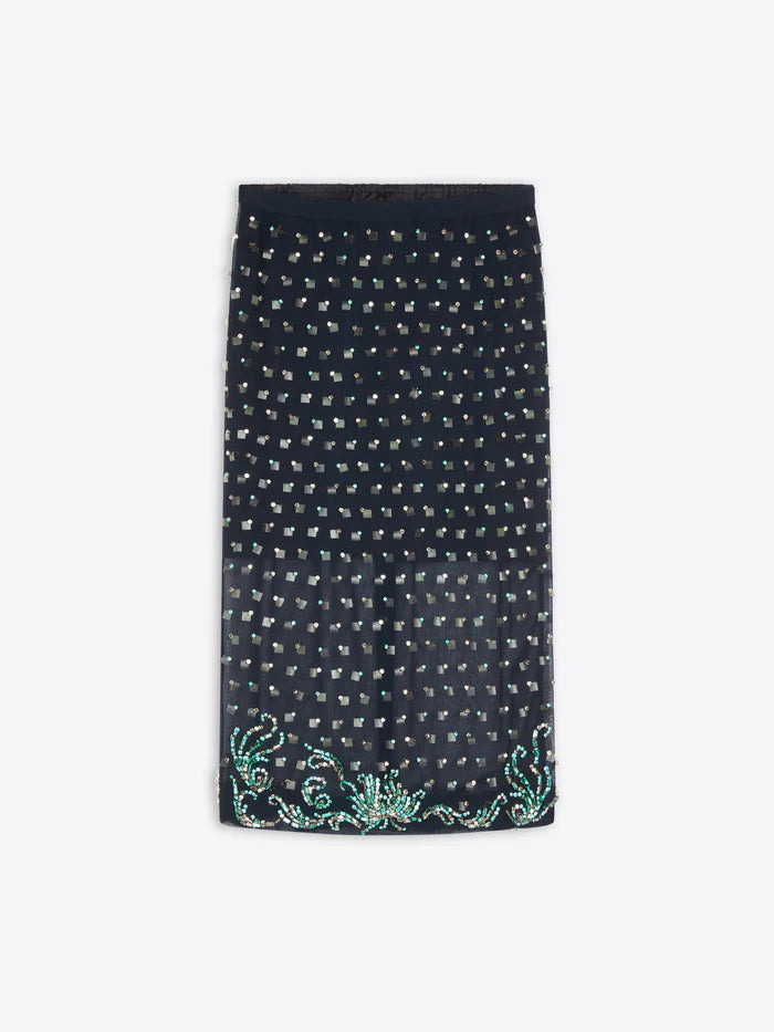 DRIES VAN NOTEN EMBELLISHED SKIRT