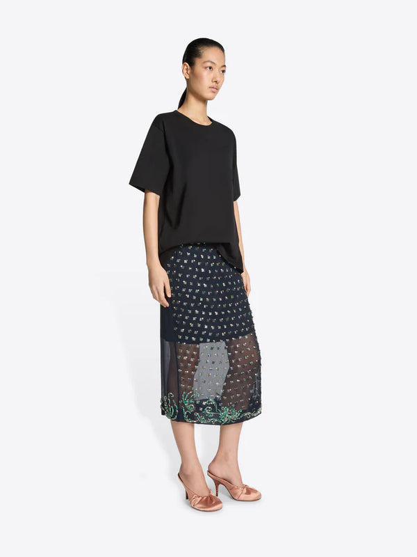 DRIES VAN NOTEN EMBELLISHED SKIRT