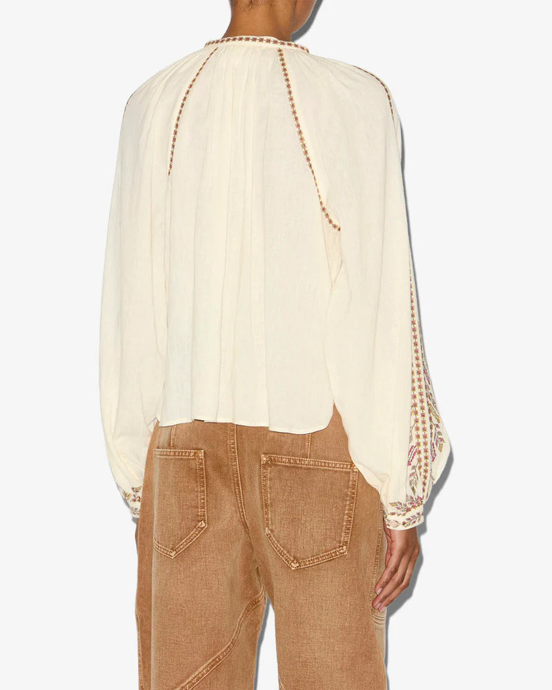 ISABEL MARANT ECRU LYNNE BLOUSE