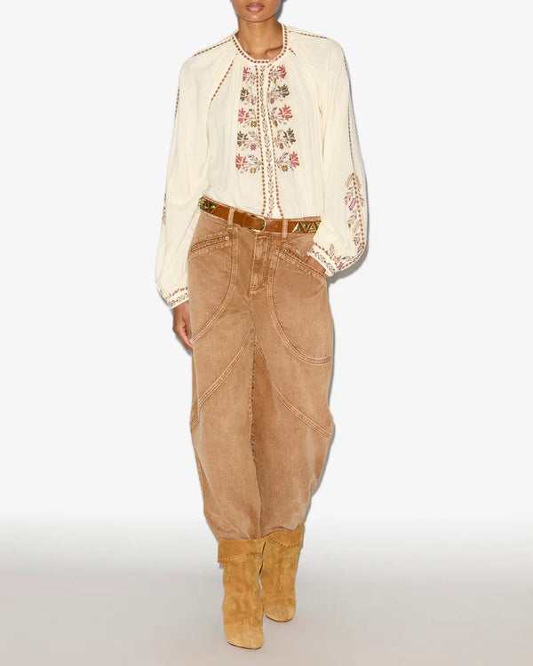 ISABEL MARANT ECRU LYNNE BLOUSE