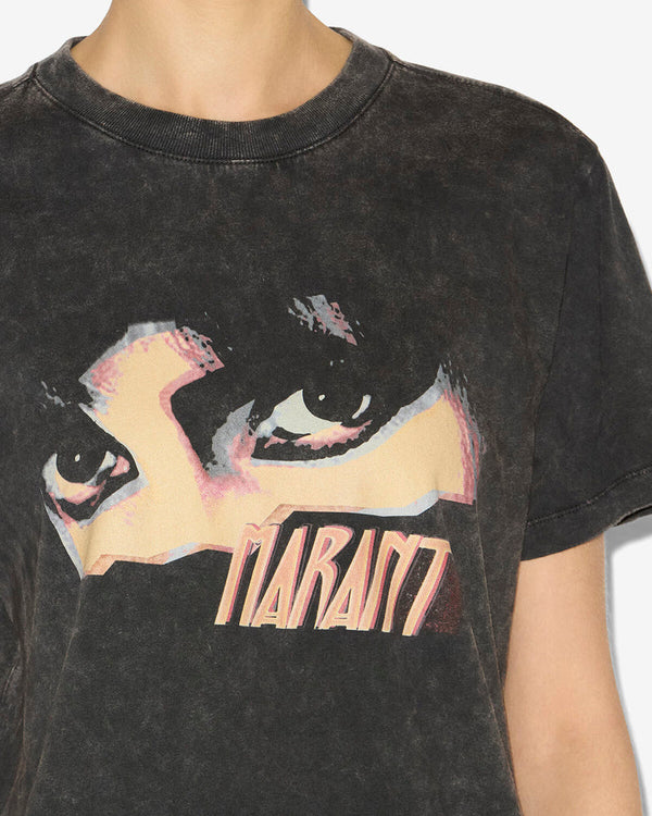 ISABEL MARANT ZOELINE FADED BLACK T-SHIRT